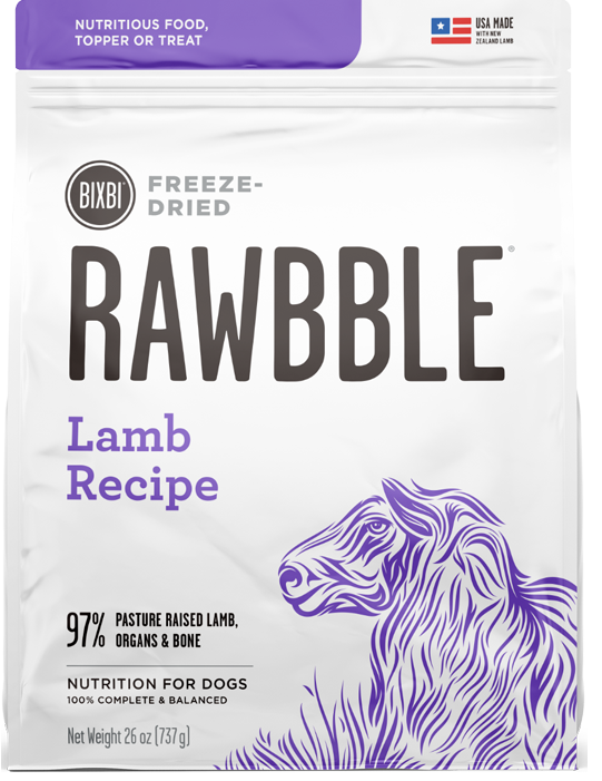Bixbi Rawbble Freeze-Dried Lamb Recipe
