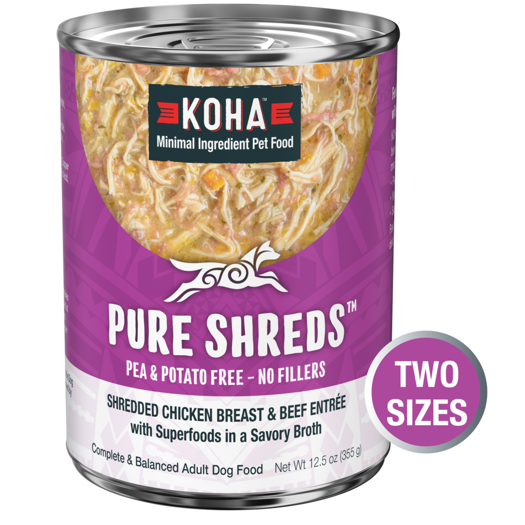 Koha Pure Shreds Shredded Chicken Breast & Beef Entrée for Dogs