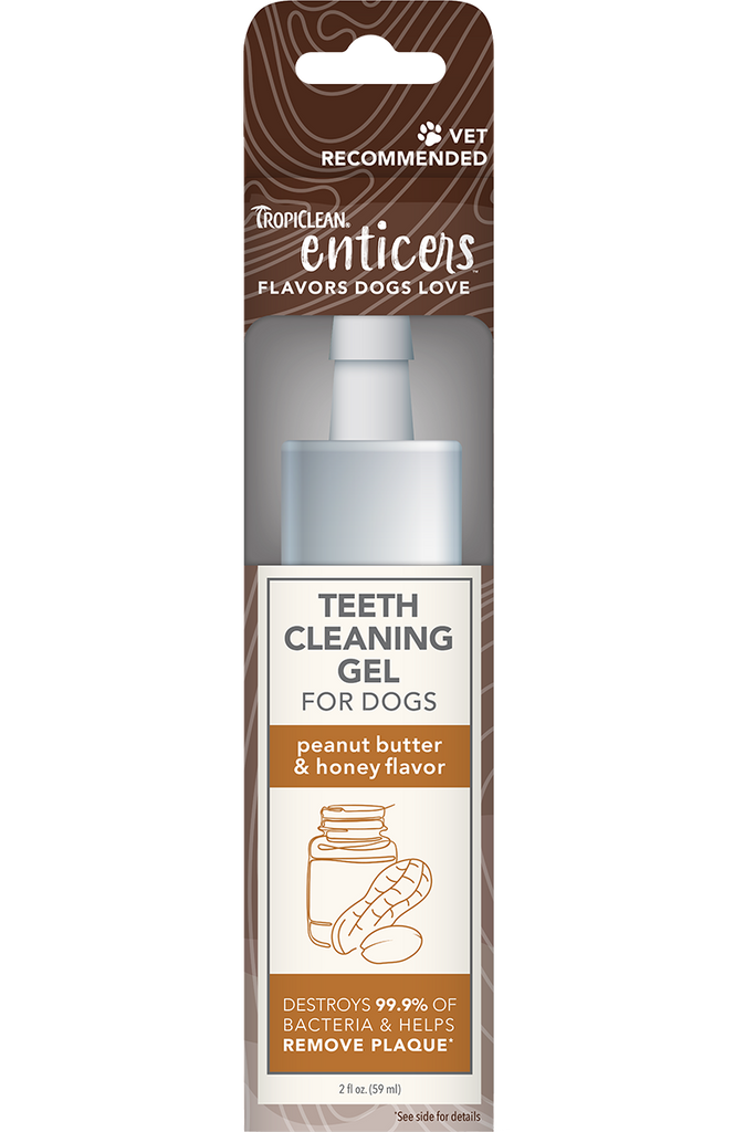 TropiClean Enticers Teeth Cleaning Gel for Dogs - Peanut Butter Flavor