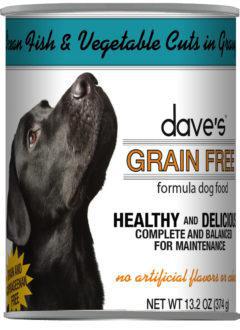 Dave’s Grain Free Ocean Fish & Vegetables Cuts in Gravy Canned Dog Food